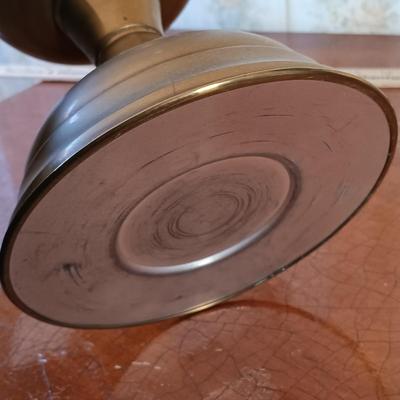 LOT 330: John Scott England Brass and Glass Oil Lamp