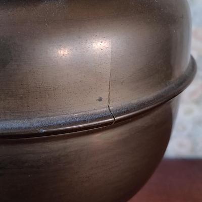 LOT 330: John Scott England Brass and Glass Oil Lamp