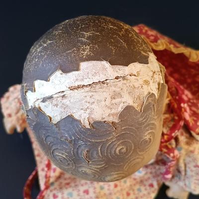 LOT 331: Set of (2) Antique Porcelain Head Dolls with Composition Baby Doll