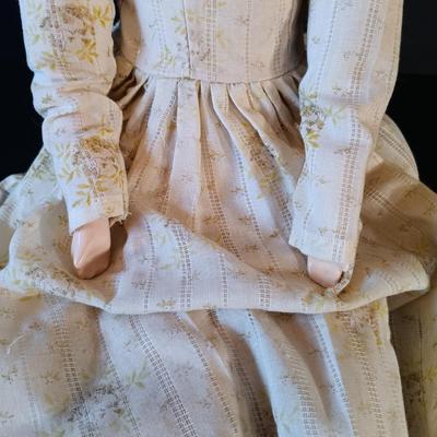 LOT 331: Set of (2) Antique Porcelain Head Dolls with Composition Baby Doll