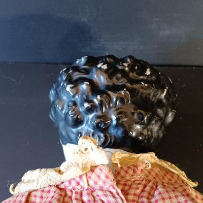 LOT 331: Set of (2) Antique Porcelain Head Dolls with Composition Baby Doll