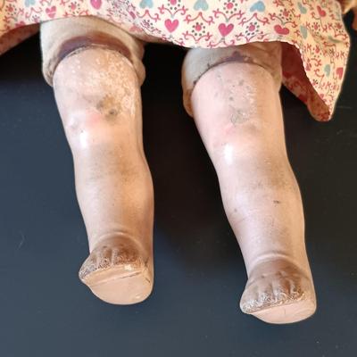 LOT 331: Set of (2) Antique Porcelain Head Dolls with Composition Baby Doll