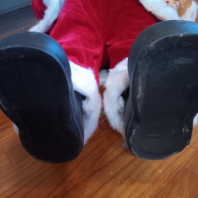 LOT 332: Santakins Animated Elf with 32" Standing Santa Decoration