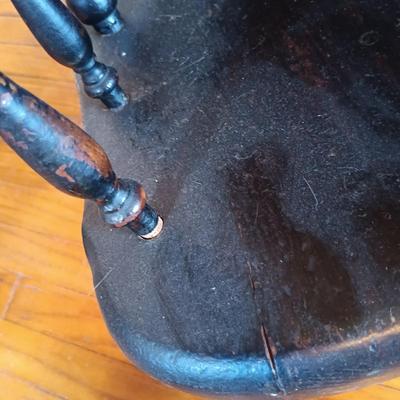 LOT 333: Heywood Brothers and Wakefield Children's Rocking Chair w/ Mrs. Beasley Doll & Antique Gund Teddy Bear