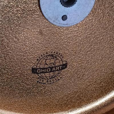 LOT 334: Enesco 'Winter Wonderland' Music Box, Ohio Art Musical Nativity, Italian Paper Mache Nativity & More