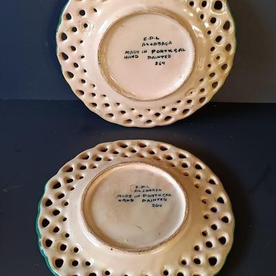 LOT 335: Syroco Framed Mirror, Secla Pottery Bowl, Enameled Porcelain Box & More