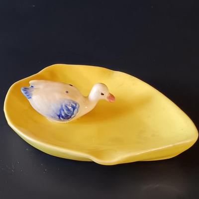 LOT 335: Syroco Framed Mirror, Secla Pottery Bowl, Enameled Porcelain Box & More