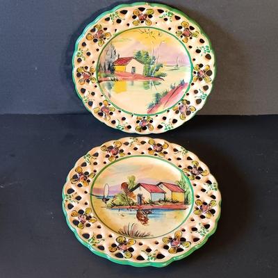 LOT 335: Syroco Framed Mirror, Secla Pottery Bowl, Enameled Porcelain Box & More