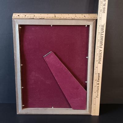 LOT 338: Green Cased Glass Vase w/ Lenox Bud Vases & Vintage Framed Photo