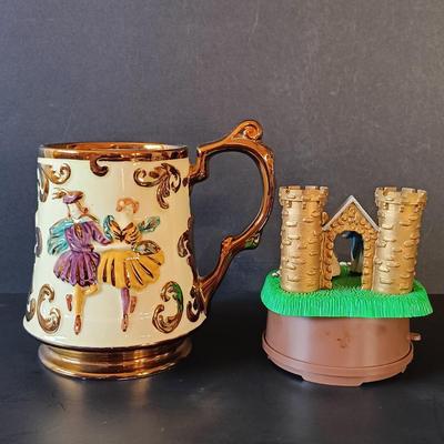 LOT 339: Limoges Miniature Plate, Godinger Silver Art Co. Mini Tea Set, Wade Festival Mug & More