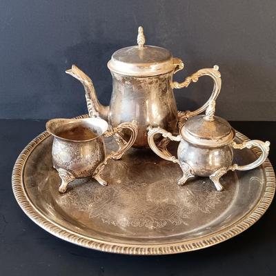 LOT 339: Limoges Miniature Plate, Godinger Silver Art Co. Mini Tea Set, Wade Festival Mug & More