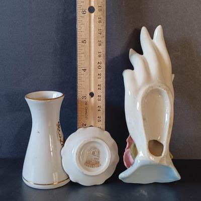 LOT 339: Limoges Miniature Plate, Godinger Silver Art Co. Mini Tea Set, Wade Festival Mug & More