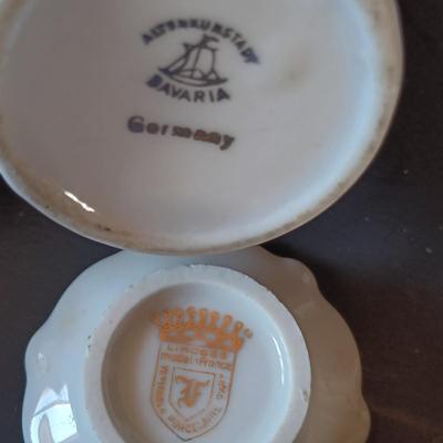 LOT 339: Limoges Miniature Plate, Godinger Silver Art Co. Mini Tea Set, Wade Festival Mug & More