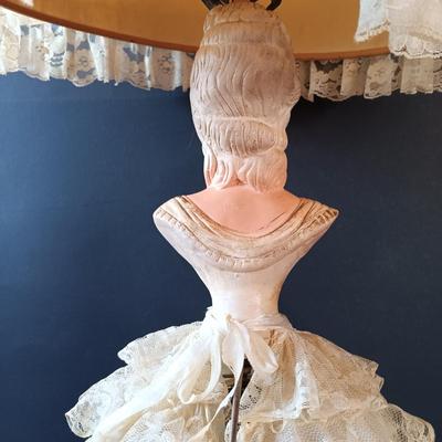 LOT 340: Chalkware Marie Antoinette Lamp