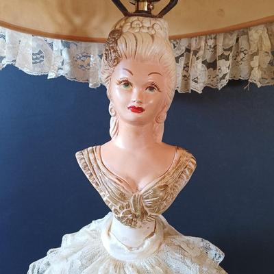 LOT 340: Chalkware Marie Antoinette Lamp