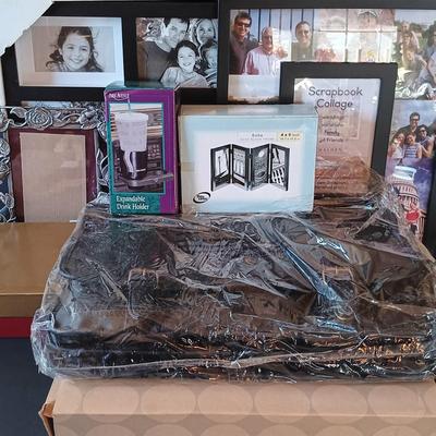 LOT 341: New/Old Stock - Photo Frames, Bill Blass Leather Briefcase & Expandable Drink Holder