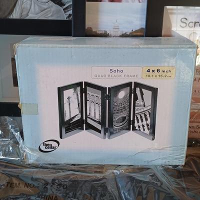 LOT 341: New/Old Stock - Photo Frames, Bill Blass Leather Briefcase & Expandable Drink Holder