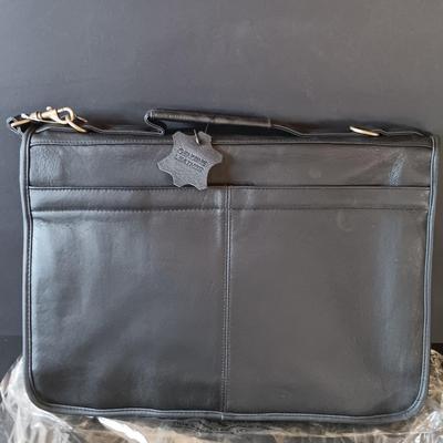 LOT 341: New/Old Stock - Photo Frames, Bill Blass Leather Briefcase & Expandable Drink Holder