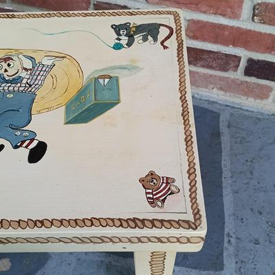 LOT 334: Raggedy Ann and Andy Dickey Mountain Crafts Handpainted Children's Furniture, Campbell's Kids Dolls, Raggedy Ann Coin...