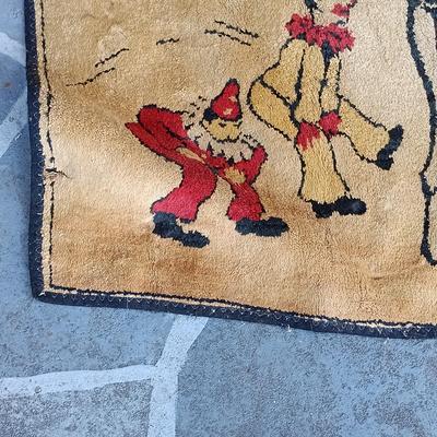 LOT 345: Vintage Snow White and the Seven Dwarves & Circus Elephant Nursery Rugs