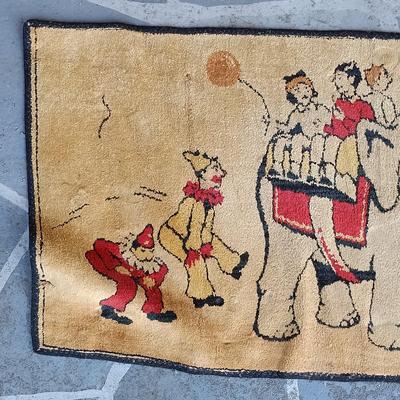 LOT 345: Vintage Snow White and the Seven Dwarves & Circus Elephant Nursery Rugs