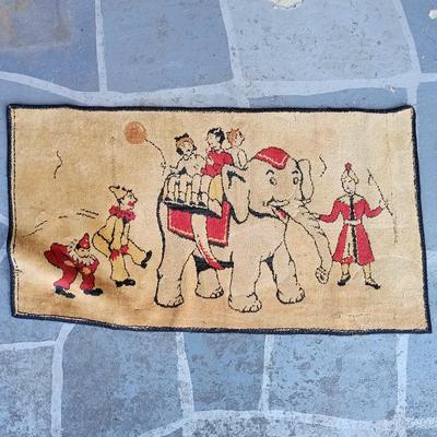 LOT 345: Vintage Snow White and the Seven Dwarves & Circus Elephant Nursery Rugs
