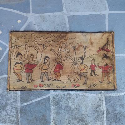 LOT 345: Vintage Snow White and the Seven Dwarves & Circus Elephant Nursery Rugs