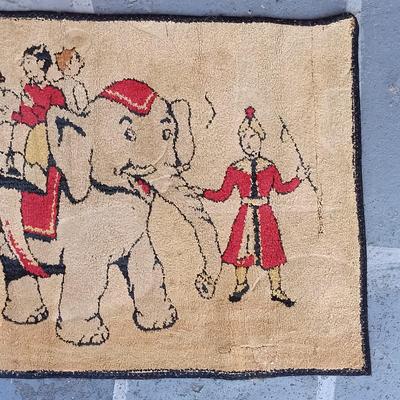 LOT 345: Vintage Snow White and the Seven Dwarves & Circus Elephant Nursery Rugs