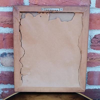 LOT 348: Vintage Regency-Style Gilded Glass Top End Table w/ Art Prints