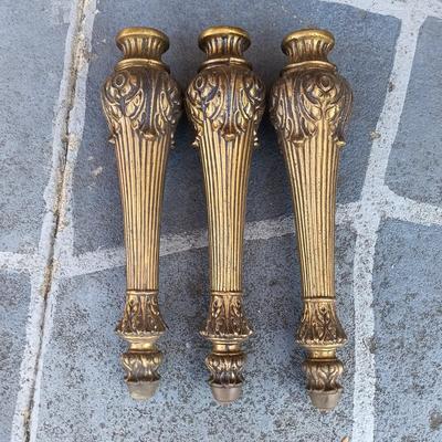 LOT 348: Vintage Regency-Style Gilded Glass Top End Table w/ Art Prints