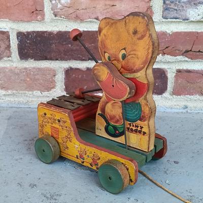 LOT 350: Hike Bike Vintage Tricycle with Fisher Price Toys