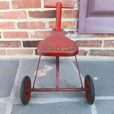 LOT 350: Hike Bike Vintage Tricycle with Fisher Price Toys