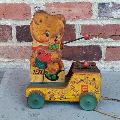 LOT 350: Hike Bike Vintage Tricycle with Fisher Price Toys