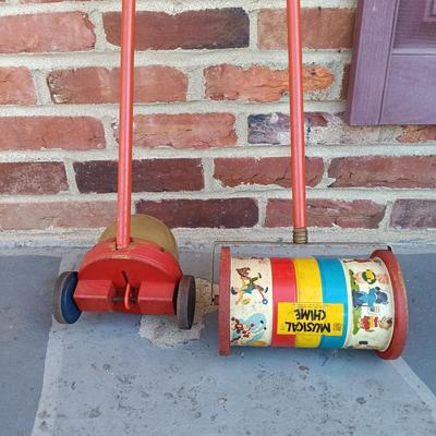 LOT 350: Hike Bike Vintage Tricycle with Fisher Price Toys