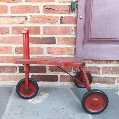 LOT 350: Hike Bike Vintage Tricycle with Fisher Price Toys