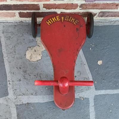 LOT 350: Hike Bike Vintage Tricycle with Fisher Price Toys