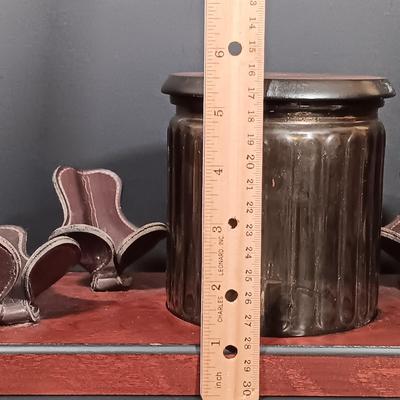 LOT 386: Decatur Pipe Stand w/ Pipes- Stone Pipe, Kaywoodie 500, Dr. Grabow Royal Duke & More