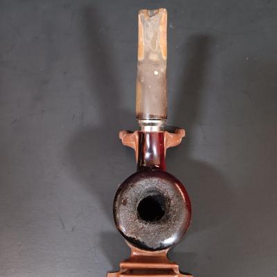 LOT 387: Collection of Pipes and Pipe Stands- Knockcrochery Lally Clay Pipe, Bruyere Garantie Pipe & More