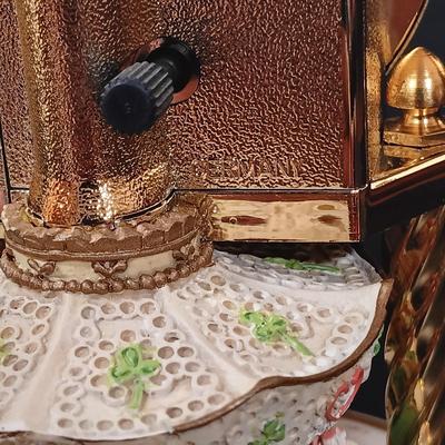 LOT 390: The Franklin Mint Carousel Clock, Danny Boy Poem Music Box Frame & 'The Irish' Coffee Table Book