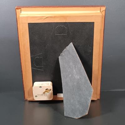 LOT 390: The Franklin Mint Carousel Clock, Danny Boy Poem Music Box Frame & 'The Irish' Coffee Table Book