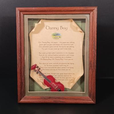 LOT 390: The Franklin Mint Carousel Clock, Danny Boy Poem Music Box Frame & 'The Irish' Coffee Table Book