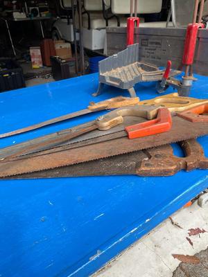 Lot of Saws including Mitre Saw