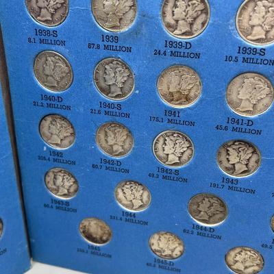 LOT 83J: "Mercury" Head Dime Collection (76) 90% Silver