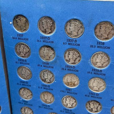 LOT 83J: "Mercury" Head Dime Collection (76) 90% Silver