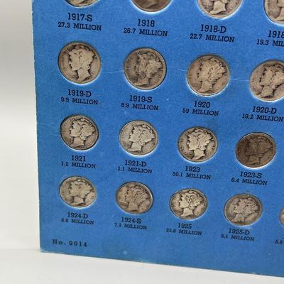 LOT 83J: "Mercury" Head Dime Collection (76) 90% Silver