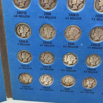 LOT 83J: "Mercury" Head Dime Collection (76) 90% Silver