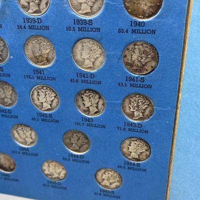 LOT 83J: "Mercury" Head Dime Collection (76) 90% Silver