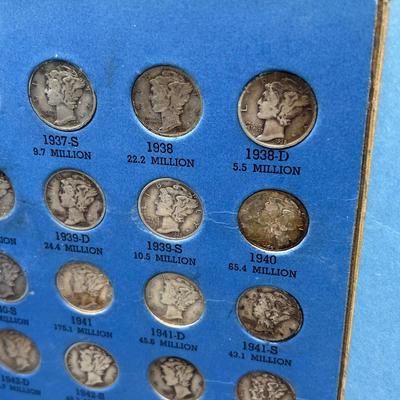 LOT 83J: "Mercury" Head Dime Collection (76) 90% Silver