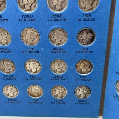 LOT 83J: "Mercury" Head Dime Collection (76) 90% Silver