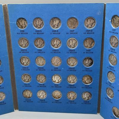 LOT 83J: "Mercury" Head Dime Collection (76) 90% Silver